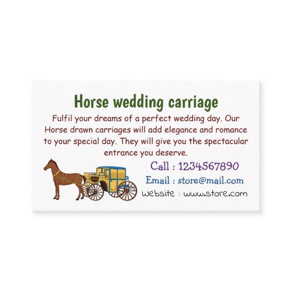 Cute horse and royal carriage illustration