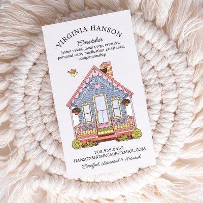 Cute House Caregiver Services Single Sided