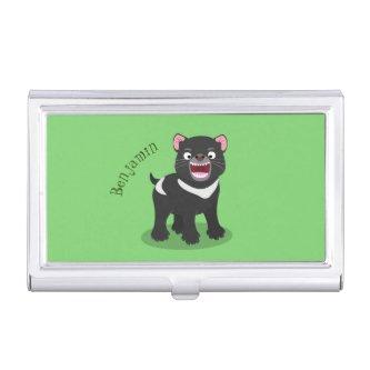 Cute hungry Tasmanian devil cartoon illustration  Case