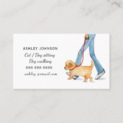 Cute illustrated Dog walking Services