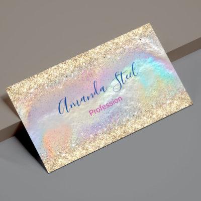Cute iridescent faux gold glitter  magnet