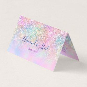 Cute iridescent unicorn ombre glitter