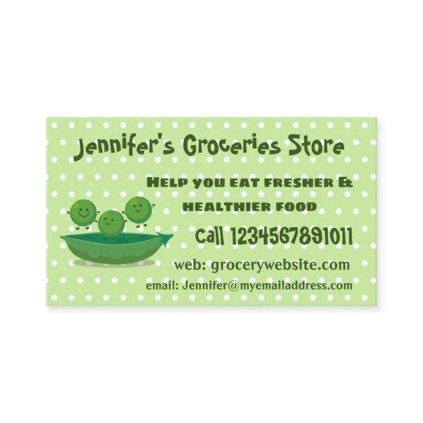 Cute jumping peas in pod cartoon illustration