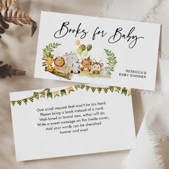 Cute Jungle Books for Baby Shower Enclosure Card