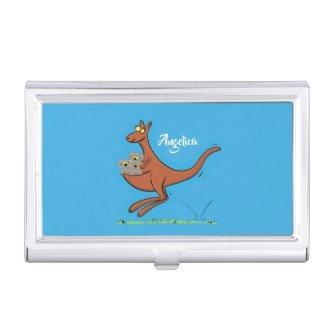 Cute kangaroo and koalas cartoon illustration  case
