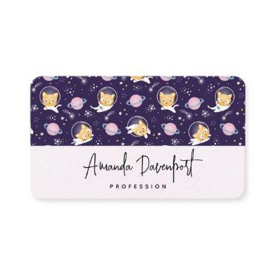 Cute Kitty Cat Astronauts Pattern