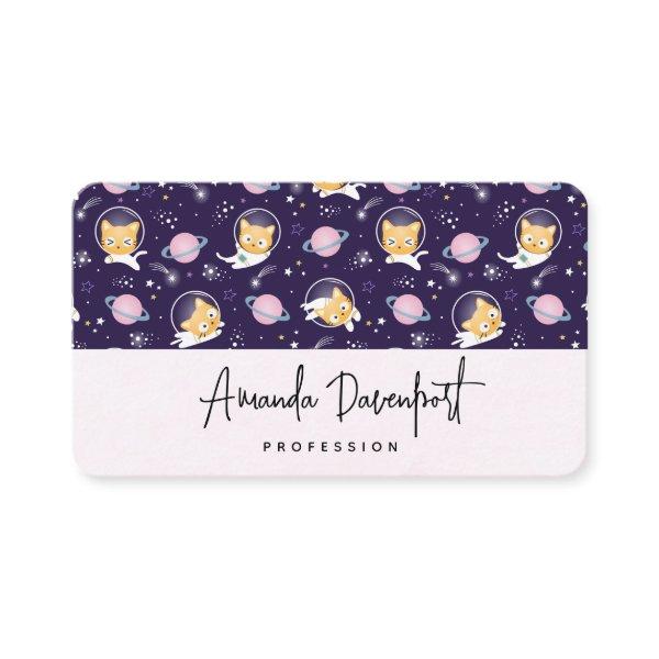 Cute Kitty Cat Astronauts Pattern