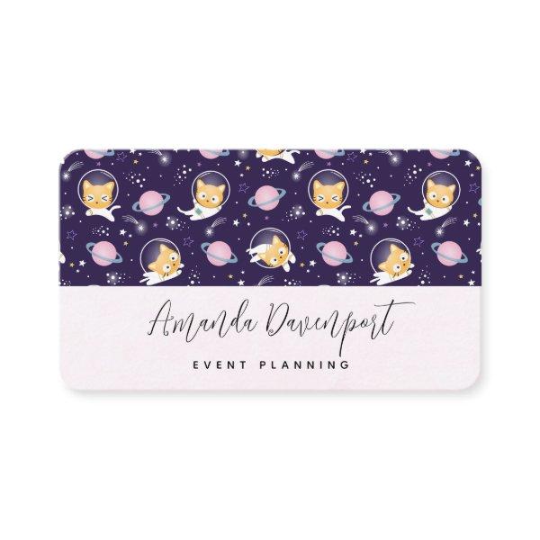 Cute Kitty Cat Astronauts Pattern