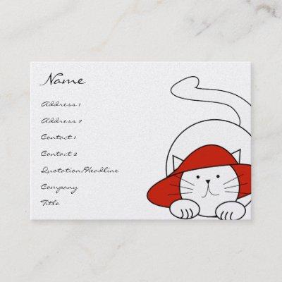 Cute Kitty Cat  Red Hat