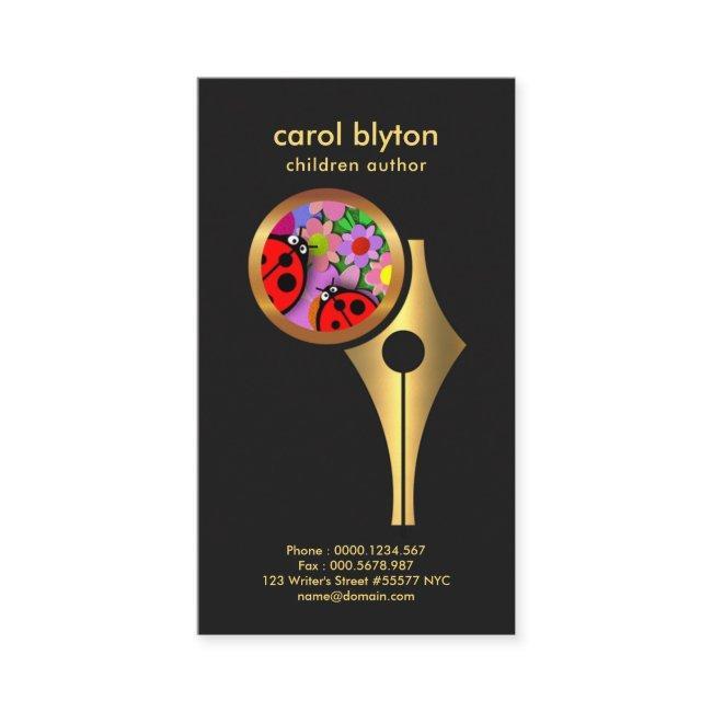Cute Ladybug Colorful Flowers Children Author