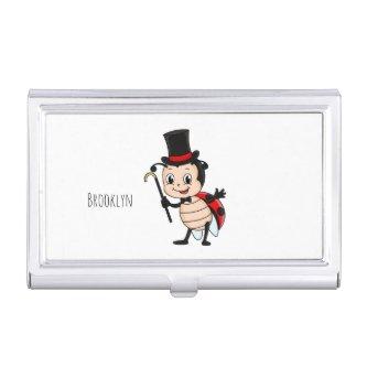 Cute ladybug with top hat and tie cartoon   case