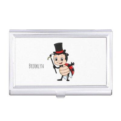 Cute ladybug with top hat and tie cartoon   case