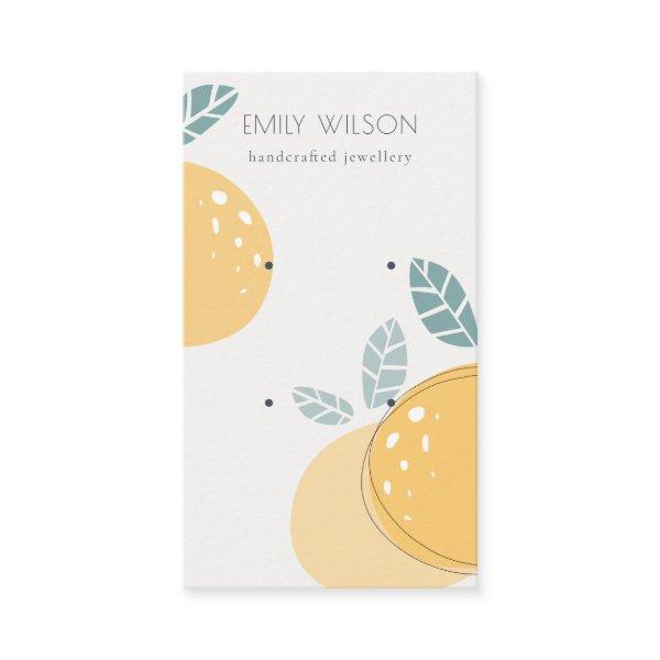 Cute Lemon Fruit Abstract Bold Earring Display