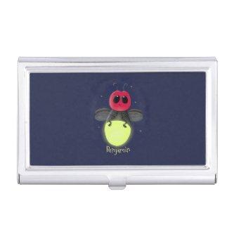Cute lightning bug firefly cartoon illustration  case