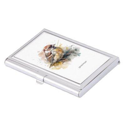 cute little sparrow in watercolor, customizable  case