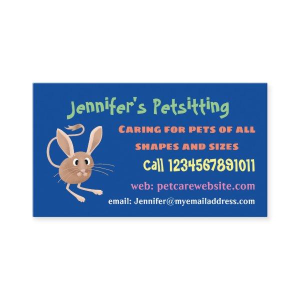 Cute long eared jerboa cartoon illustration