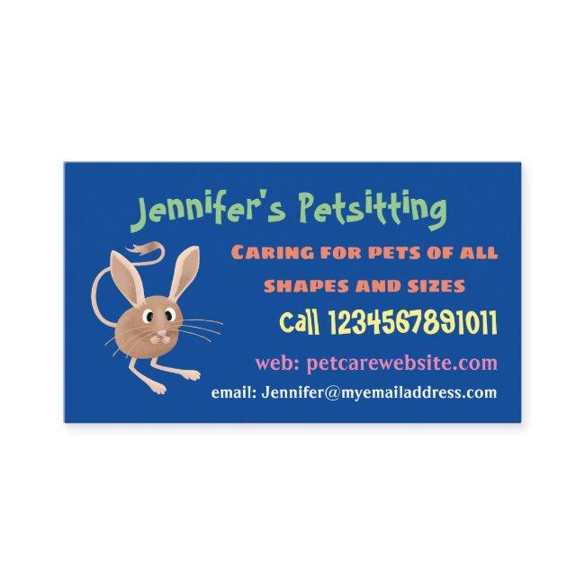 Cute long eared jerboa cartoon illustration