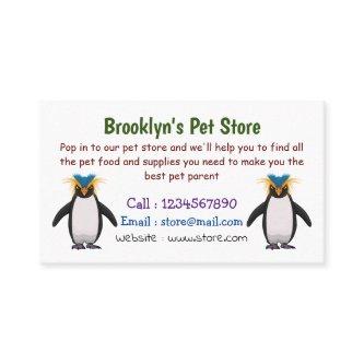 Cute macaroni penguin cartoon illustration