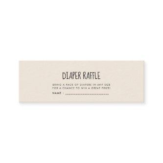 Cute modern Baby shower diaper raffle ticket