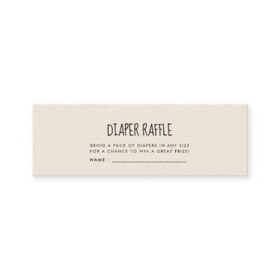Cute modern Baby shower diaper raffle ticket