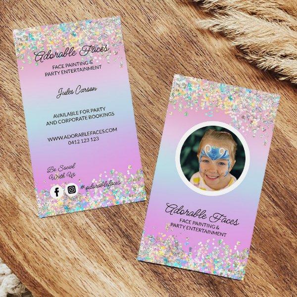Cute Modern Glitter Face Painter Photo