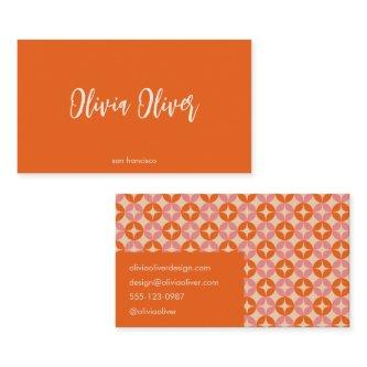 Cute Modern Pink Orange Script Calligraphy Bright
