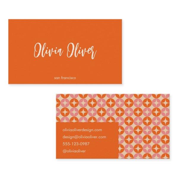 Cute Modern Pink Orange Script Calligraphy Bright