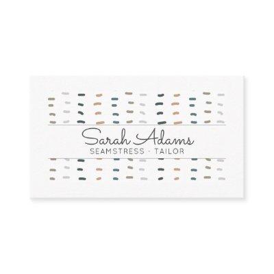 Cute Modern Seamstress Tailor Hand Stitches Logo