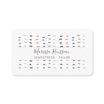 Cute Modern Seamstress Tailor Hand Stitches Logo