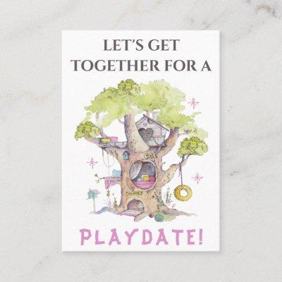 Cute Mommy Calling Card For Girl Daughter Playdate