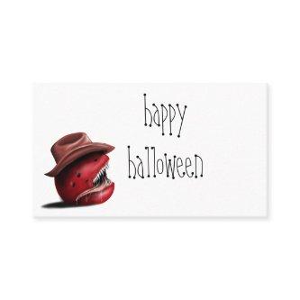 cute monster halloween postcard