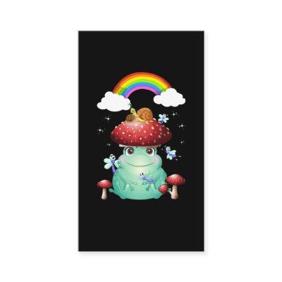 Cute Mushrooms Frog and Snail