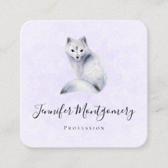 Cute Nordic Fox with Floral Markings Square Square