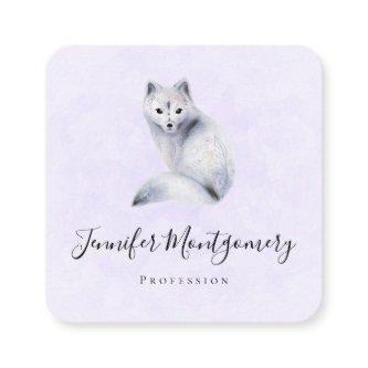 Cute Nordic Fox with Floral Markings Square Square