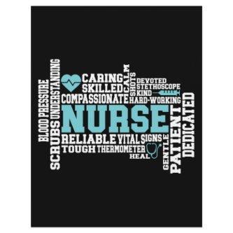 Cute Nurse RN LVN Nursing School Medical Letterhead