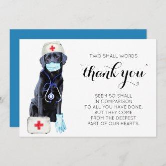 Cute Nursing Dog Thank You Nurses Day Holiday Card