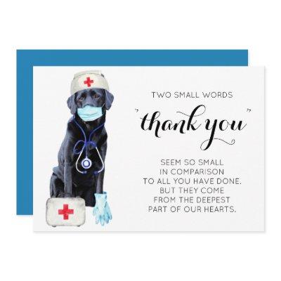 Cute Nursing Dog Thank You Nurses Day Holiday Card