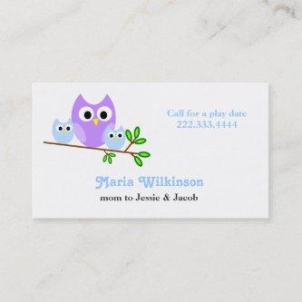 Cute Owls Mommy Card