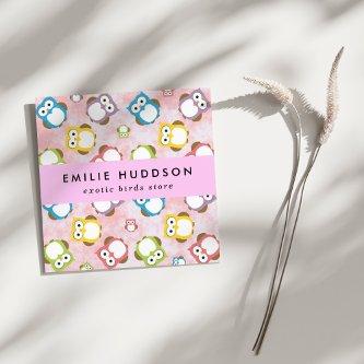 Cute Owls, Owl Pattern, Pet Shop, Bird Store Square