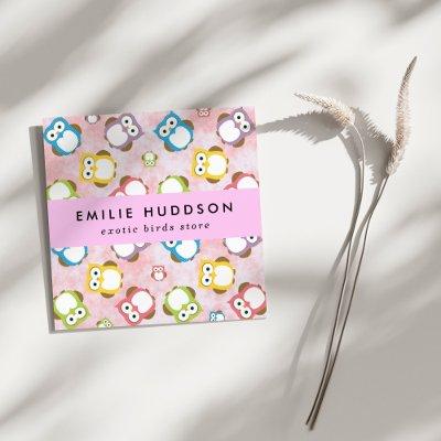 Cute Owls, Owl Pattern, Pet Shop, Bird Store Square