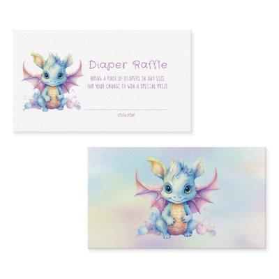 Cute Pastel Dragon Girl Diaper Raffle