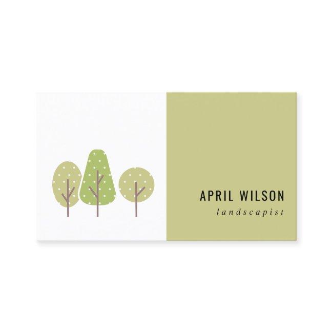 CUTE PASTEL GREEN TREE TRIO LANDSCAPING SERVICE