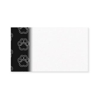 Cute Paw Print Animal Dog Lover White Line Contour