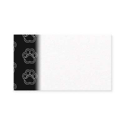 Cute Paw Print Animal Dog Lover White Line Contour