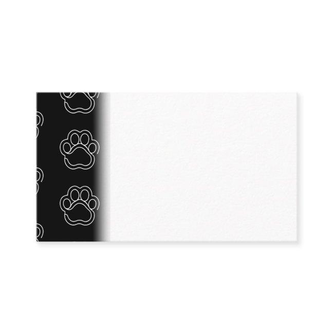 Cute Paw Print Animal Dog Lover White Line Contour