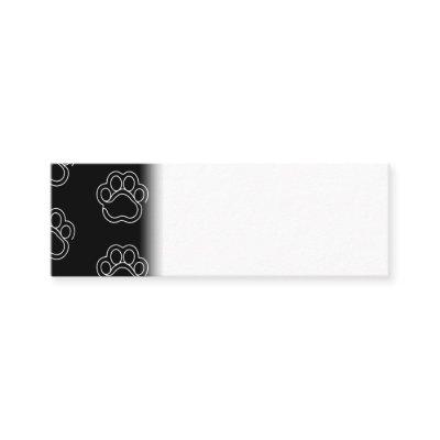 Cute Paw Print Animal Dog Lover White Line Contour Mini