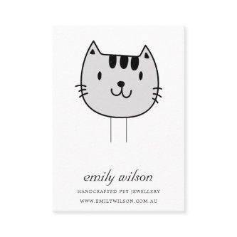 CUTE PET CAT GREY TAG PIN CHARM DISPLAY TEMPLATE