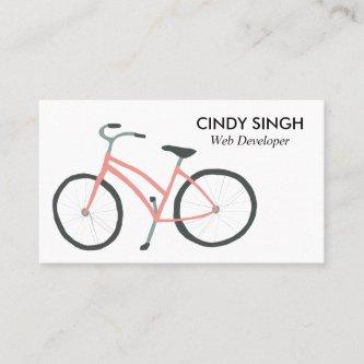 Cute Pink Bicycle illustrated