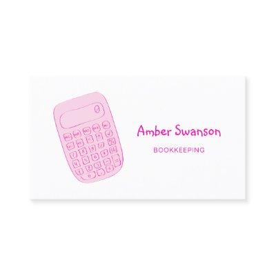 Cute Pink Calculator For Accountant and Bookkeeper