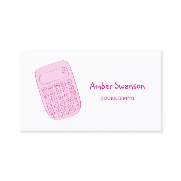 Cute Pink Calculator For Accountant and Bookkeeper